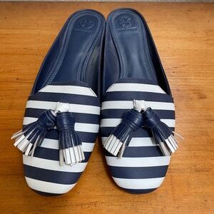 Tory Burch backless slip on mules 9 1/2
